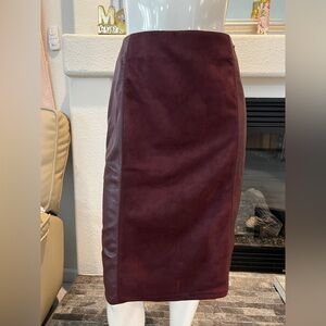 Andrew Marc Deep Burgundy Pencil Skirt